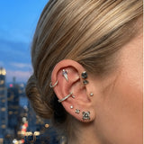 Dystrikt – 14K Gold Amethyst Threadless End - piercing - zone.com