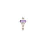 Dystrikt – 14K Gold Amethyst Threadless End - piercing - zone.com