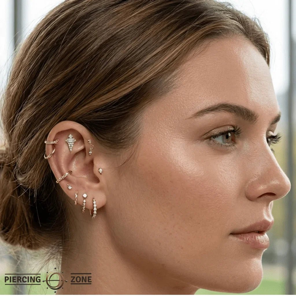 Dystrikt – 14K Gold CZ Threadless End - piercing - zone.com