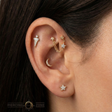 Dystrikt – 14K Gold CZ Threadless End - piercing - zone.com