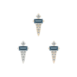 Dystrikt – 14K Gold London Blue Topaz Threadless End - piercing - zone.com