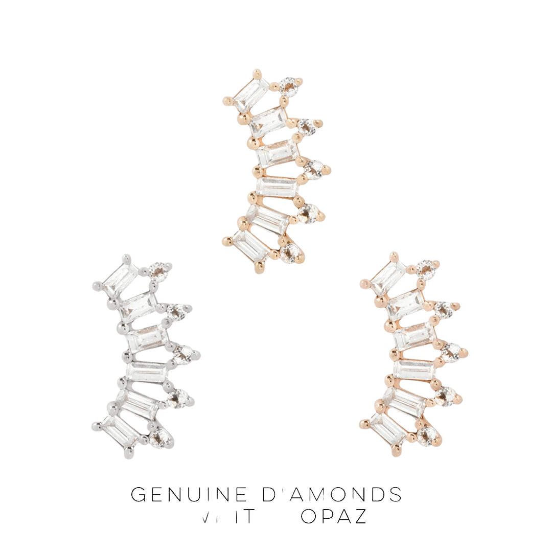 GSTQ - GENUINE DIAMOND + TOPAZ THREADLESS END piercing-zone.com
