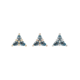 3 LITTLE PEARS - LONDON BLUE TOPAZ - THREADLESS END piercing-zone.com