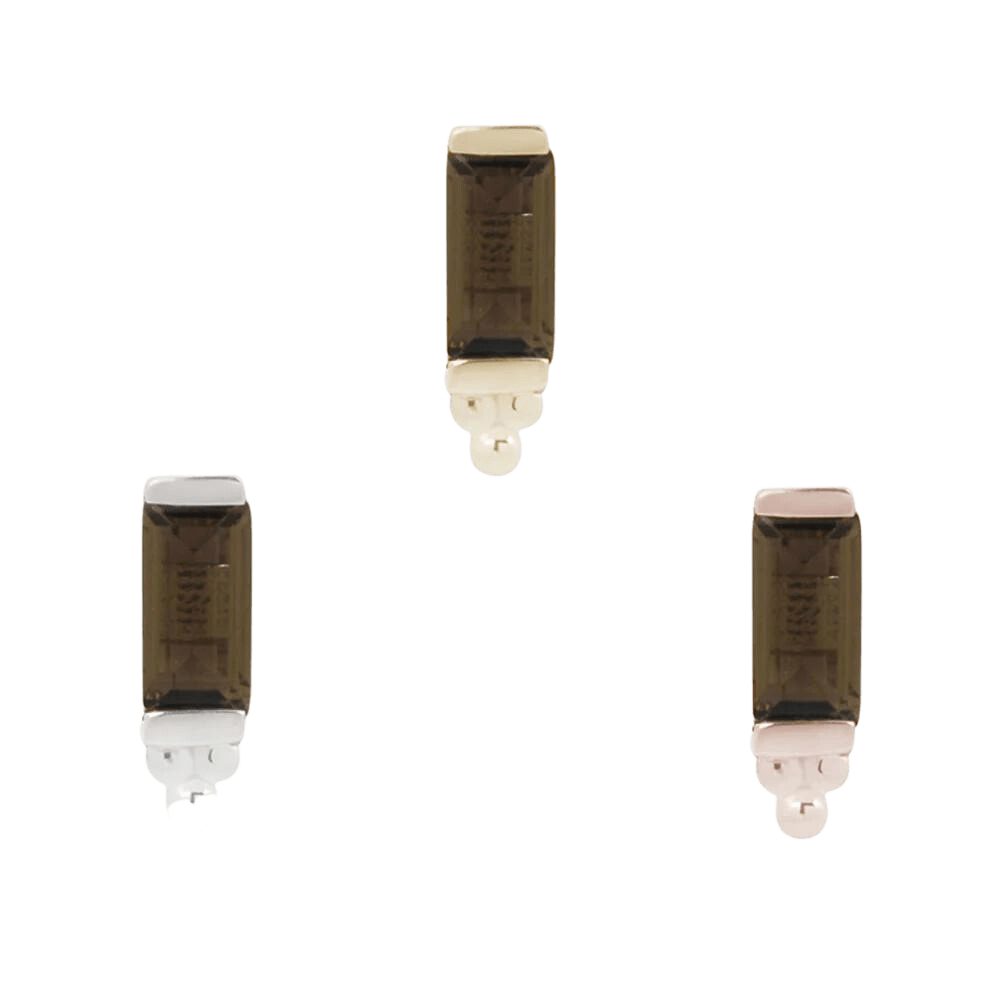 DIOR - SMOKEY QUARTZ - THREADLESS END piercing-zone.com