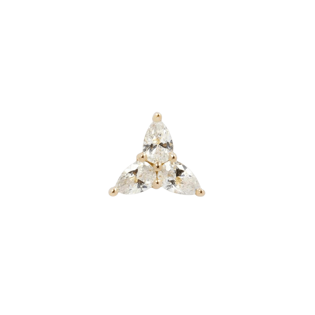 3 LITTLE PEARS - CZ - THREADLESS END piercing-zone.com