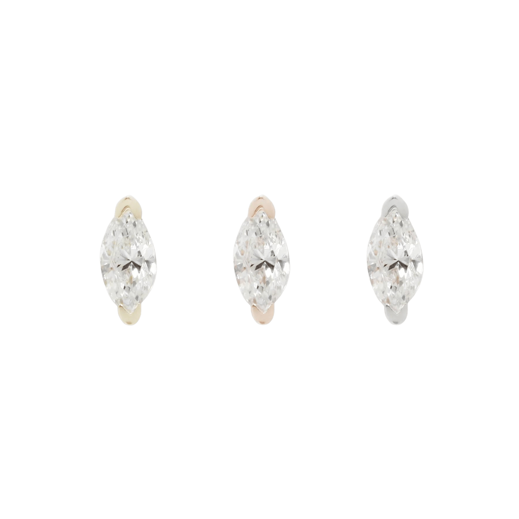 ZURI MARQUISE GENUINE DIAMOND - THREADLESS END piercing-zone.com