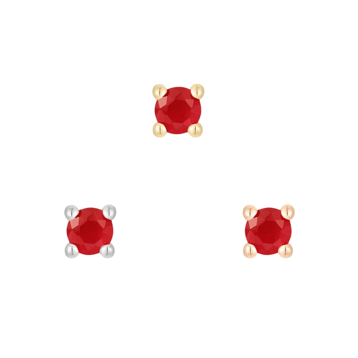 GARNET PRONG - THREADLESS END piercing-zone.com