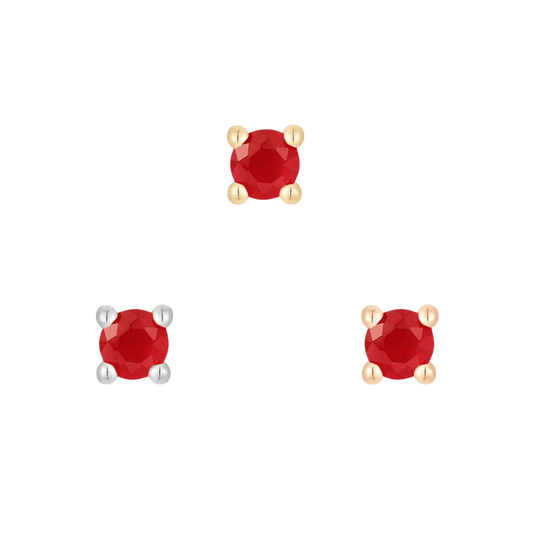 GARNET PRONG - THREADLESS END piercing-zone.com