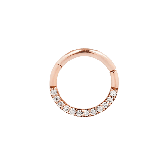 DIA - GENUINE DIAMOND SET SOLID 14KT GOLD CLICKER piercing-zone.com