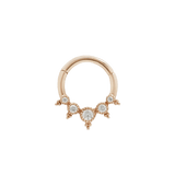 SIMONE - CZ - SOLID 14KT GOLD CLICKER piercing-zone.com