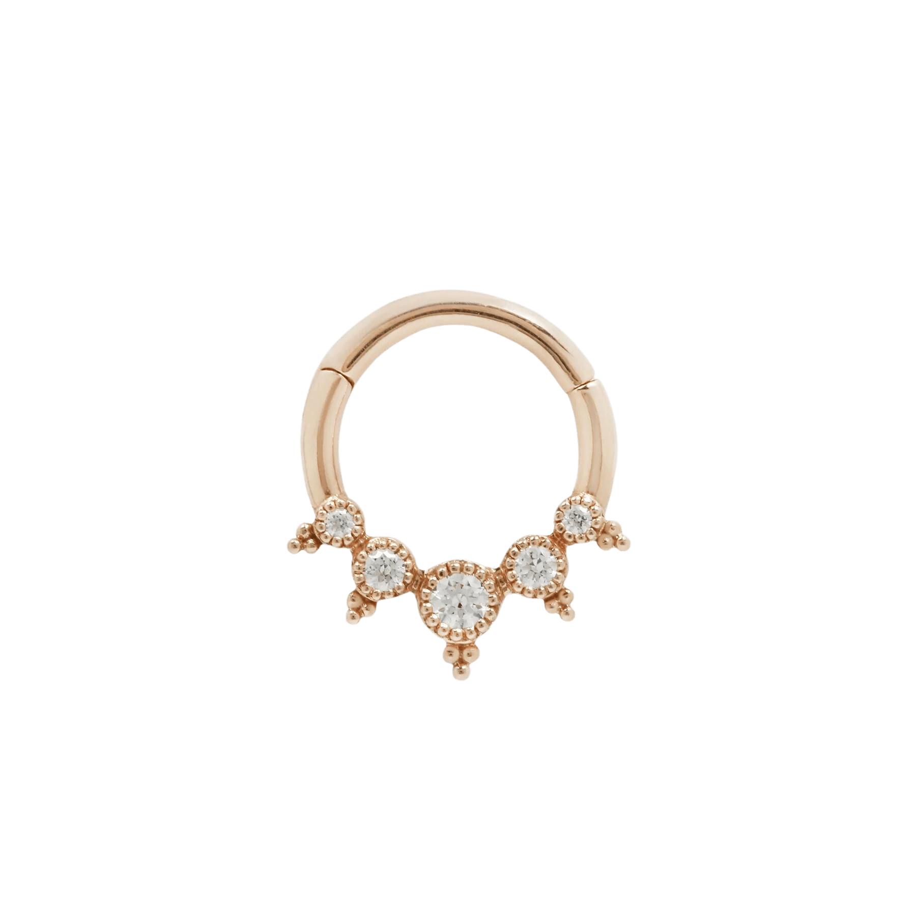 SIMONE - CZ - SOLID 14KT GOLD CLICKER piercing-zone.com