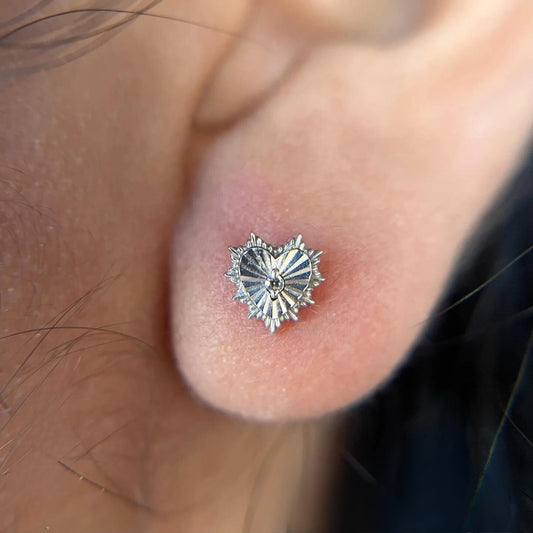 BAD ROMANCE - CZ + RHODIUM - THREADLESS END piercing-zone.com