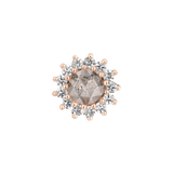 DELPHINE - GREY DIAMOND + WHITE SAPPHIRE - THREADLESS END piercing-zone.com