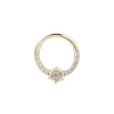 TINSLEY - CZ + WHITE SAPPHIRE - SOLID 14KT GOLD CLICKER piercing-zone.com