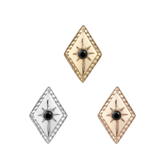 ETOILE - BLACK DIAMOND - THREADLESS END piercing-zone.com