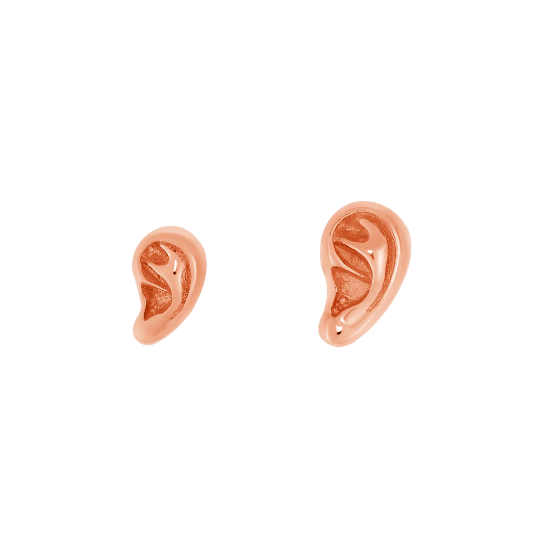 Ear – 14K Gold Sculptural Threadless End - piercing - zone.com