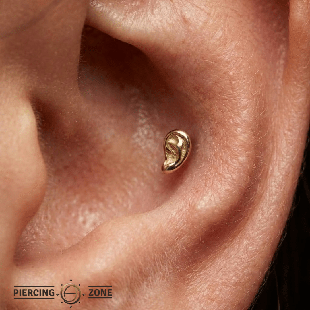 Ear – 14K Gold Threadless/Threaded End - piercing - zone.com