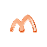 Earth Element – 14K/18K Gold Flat Sculptural Threadless End - piercing - zone.com