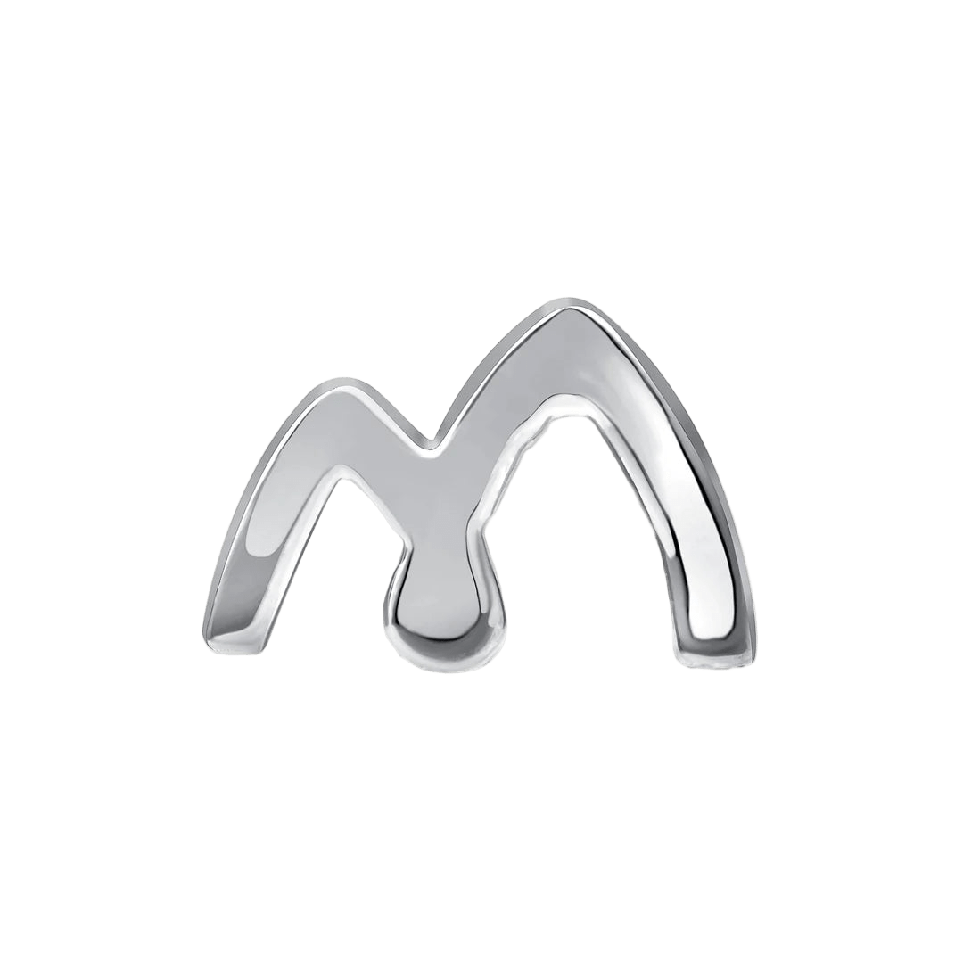 Earth Element – 14K/18K Gold Flat Sculptural Threadless End - piercing - zone.com