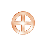 Earth Symbol – 14K/18K Gold Flat Threadless End - piercing - zone.com