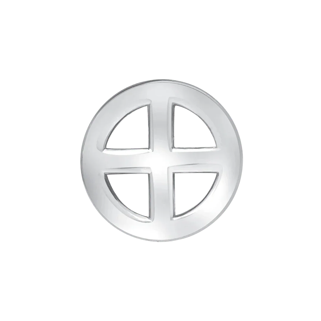 Earth Symbol – 14K/18K Gold Flat Threadless End - piercing - zone.com