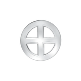 Earth Symbol – 14K/18K Gold Flat Threadless End - piercing - zone.com