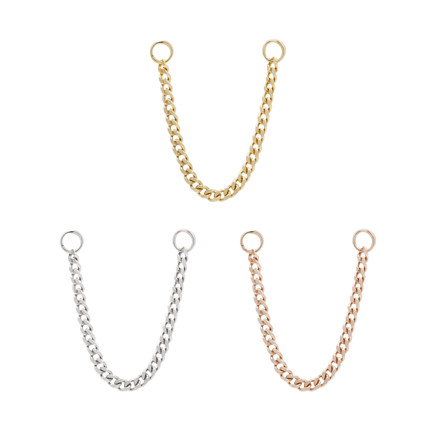 FACETED CHAIN - SOLID 14KT GOLD piercing-zone.com