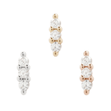 Mishka 3 – 14K Gold Genuine Diamond Threadless End