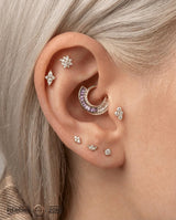 Echelon – Amethyst – 14K Gold Clicker - piercing - zone.com