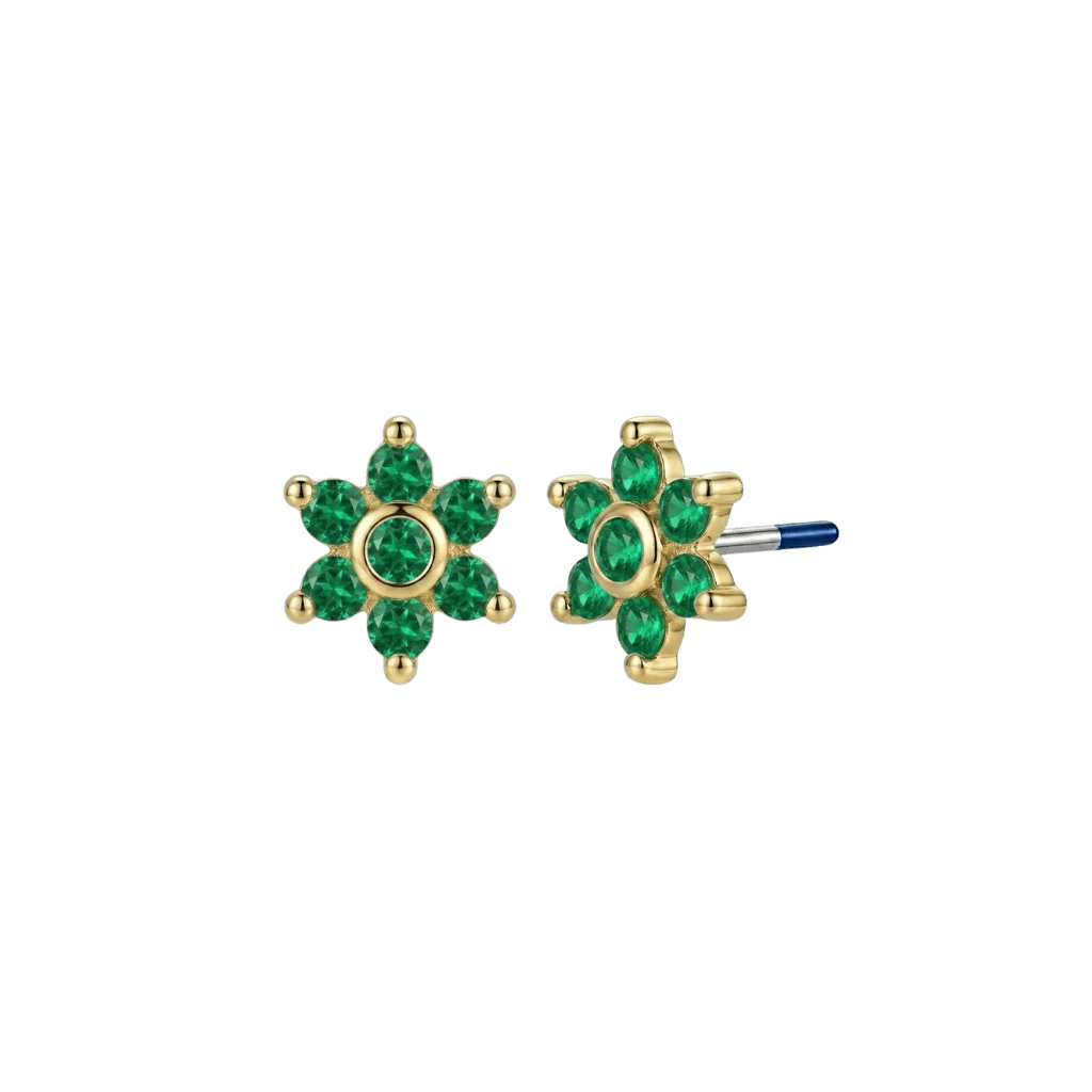 Echo - 18K Gold Genuine Gem Threadless/Threaded End - piercing-zone.com