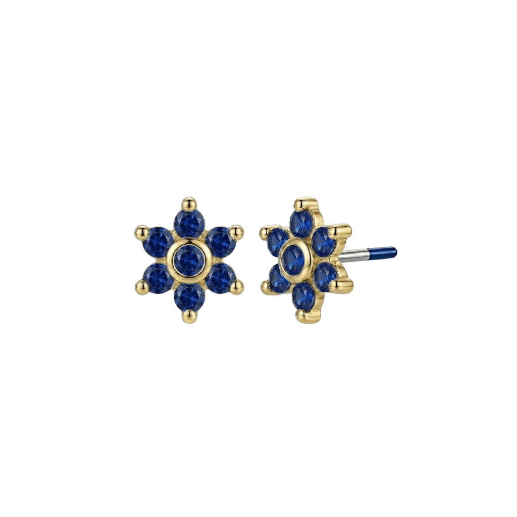 Echo - 18K Gold Genuine Gem Threadless/Threaded End - piercing-zone.com