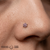 Echo - 18K Gold Genuine Gem Threadless/Threaded End - piercing-zone.com