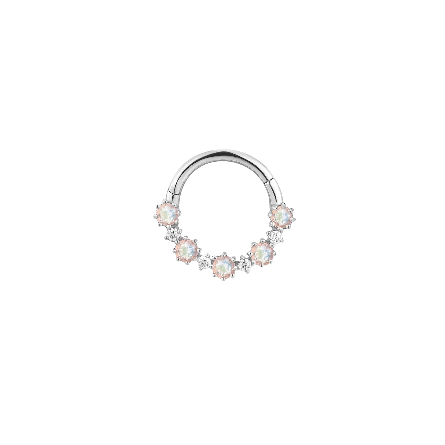 Ariana - Rainbow Moonstone - 14K Gold Clicker