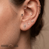Electric Feel – 14K Gold Amethyst Ombre Threadless End - piercing - zone.com