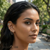 Electric Feel – 14K Gold Blue Topaz Ombre Threadless End - piercing - zone.com