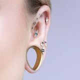 Electric Feel – 14K Gold Blue Topaz Ombre Threadless End - piercing - zone.com