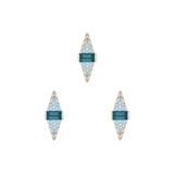 Electric Feel – 14K Gold Blue Topaz Ombre Threadless End - piercing - zone.com