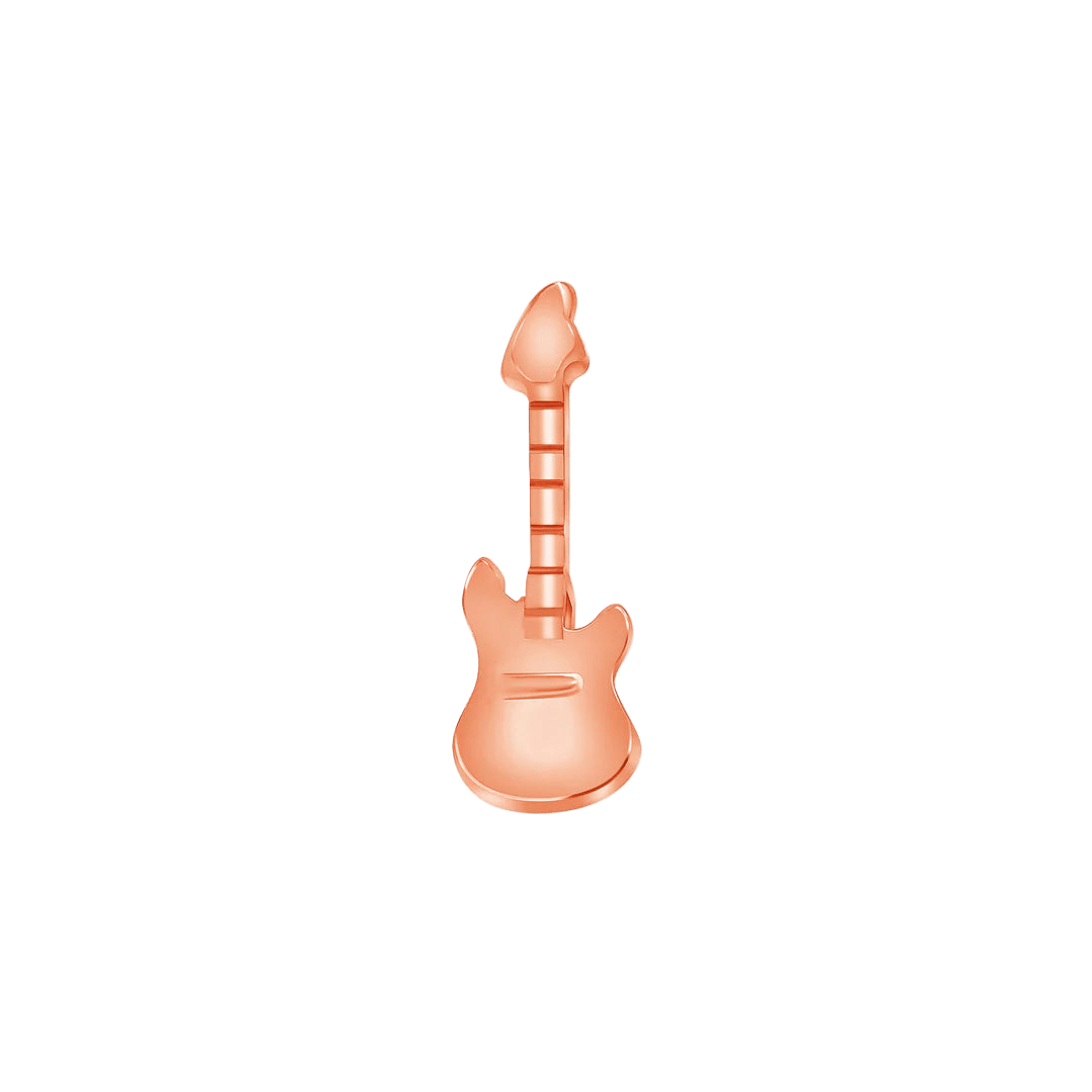 Electric Guitar – 14K Gold Threadless End - piercing - zone.com