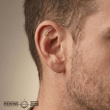 Electric Guitar – 14K Gold Threadless/Threaded End - piercing - zone.com