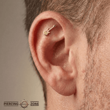 Electric Guitar – 14K Gold Threadless/Threaded End - piercing - zone.com