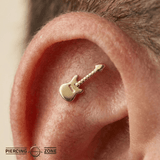 Electric Guitar – 14K Gold Threadless/Threaded End - piercing - zone.com