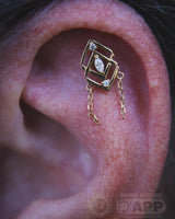 Iris Chains – 14K Gold & Cubic Zirconia Threadless End