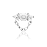 Elena – White CZ Graceful Cluster – 14K Gold Threadless End - piercing - zone.com