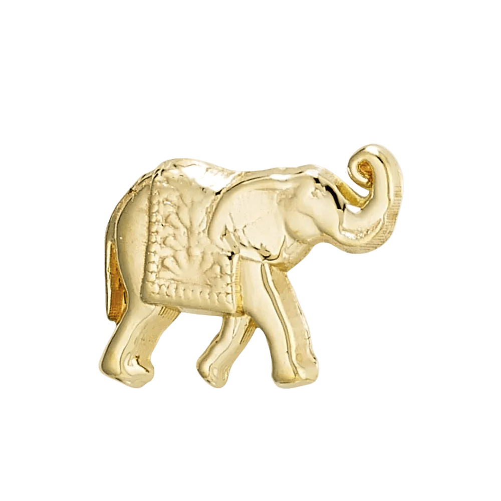 Elephant – 14K Gold Threadless/Threaded End - piercing - zone.com