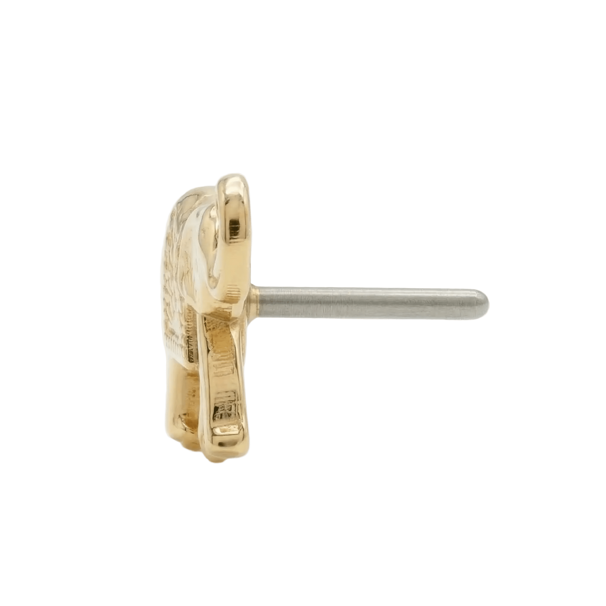 Elephant – 14K Gold Threadless/Threaded End - piercing - zone.com