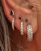 Elevate – Black Spinel & CZ – 14K Gold Threadless End - piercing - zone.com
