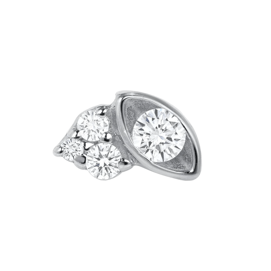 Elise – 14K/18K Gold Multi - Gem Eye - Inspired Threadless End - piercing - zone.com