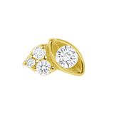 Elise – 14K/18K Gold Multi - Gem Eye - Inspired Threadless End - piercing - zone.com