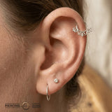 Elizabeth Seamless Ring – 14K Gold Cup & Divot Design - piercing - zone.com
