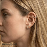 Elizabeth Seamless Ring – 14K Gold Cup & Divot Design - piercing - zone.com